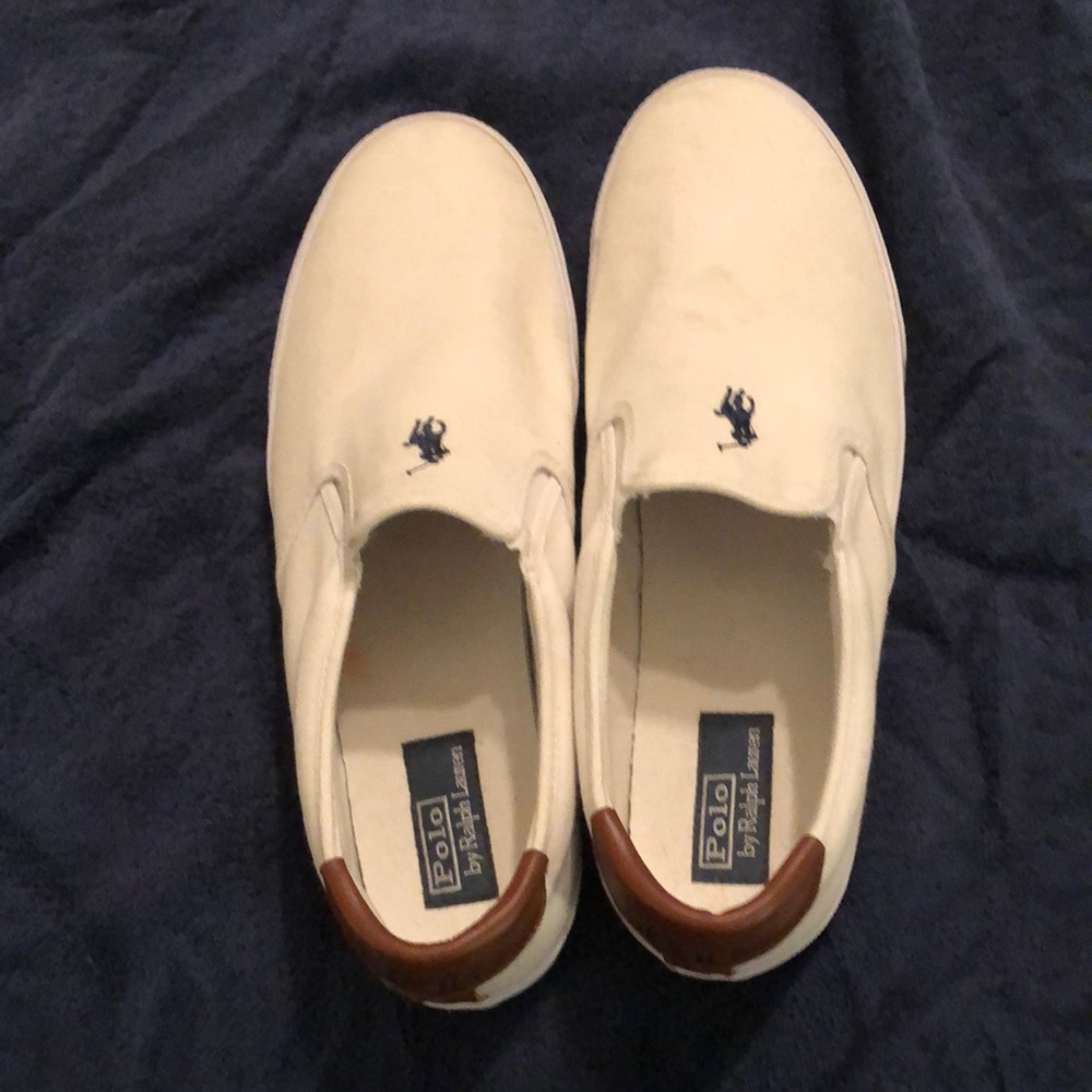 White Polo slides barely worn.